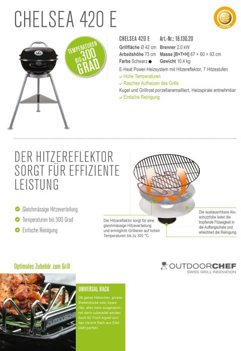 Outdoorchef Chelsea 420 E Elektro Kugelgrill