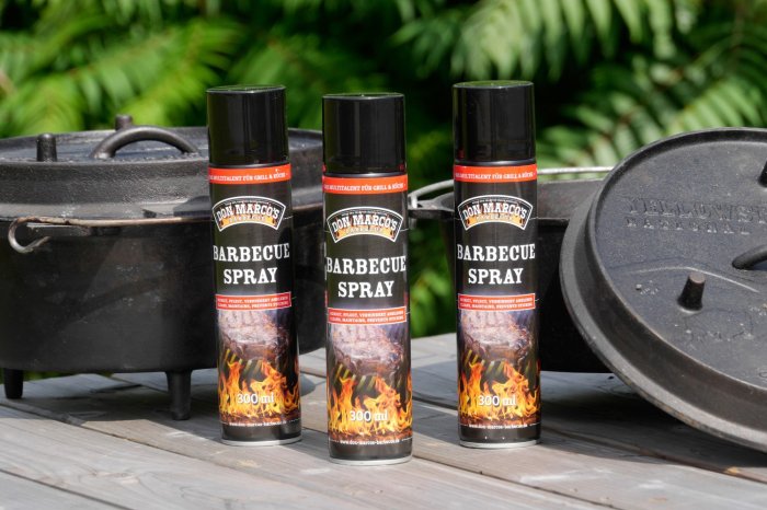 BBQ Spray von Don Marco´s zum Einfetten von Dutch Oven, Gusspfannen, Rosten u.v.m.