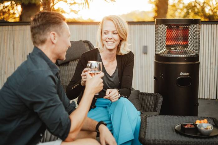 Enders Gas Heizstrahler Polo Black für die Terrasse und den Balkon