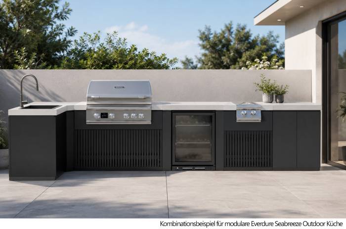 Kombinationsbeispiel Everdure Seebreeze Outdoor-Küche mit Blaze LTE PRO Einbau-Gasgrill