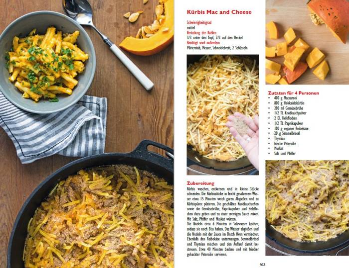 Veganes Hauptgerichte aus dem Dutch Oven: Kürbis Mac'n Cheese