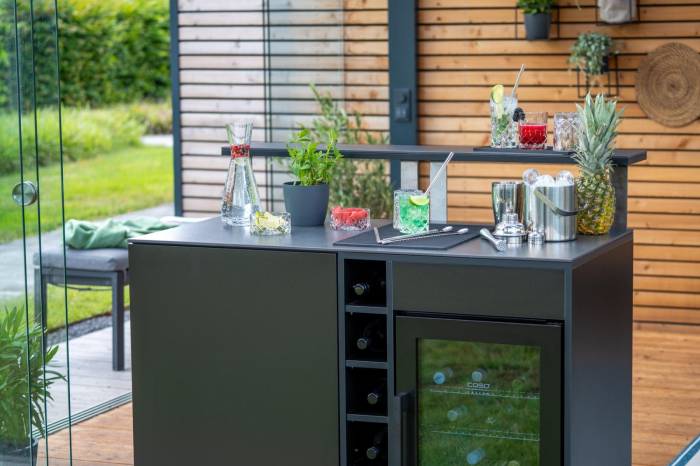 Grillfürst Moments Komplettset Cocktailbar mit Theke und Kühlschrank