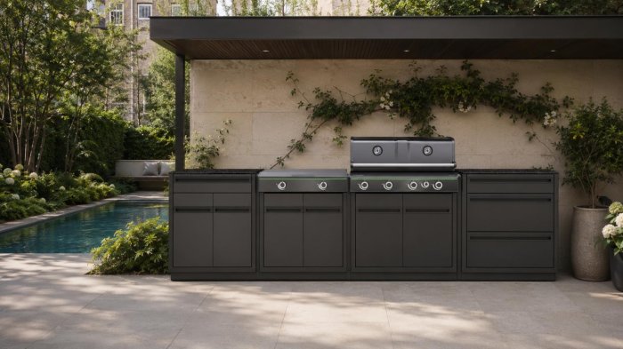Outdoorchef HEAT Outdoor Küche aus modularen Aussenschränken mit HEAT-X 554 Einbaugrill, Cooking-/Blazing Zone und Stauraum