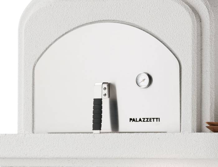 Palazzetti Grillkamin Balos mit Pizzaofen aus Edelstahl