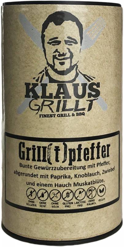 Grill(t)pfeffer 100 g Streuer by Klaus grillt