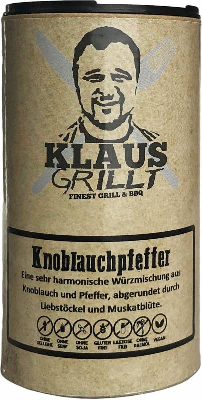 Knoblauchpfeffer 120 g Streuer by Klaus grillt