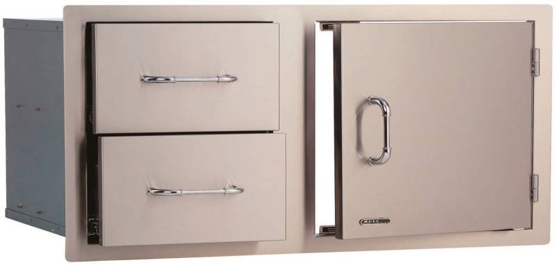 BULL Tür / Schubladen Kombi Edelstahl 97cm