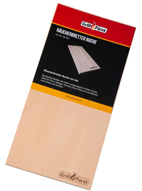 Grillfürst Räucherbretter Buche XL 40 x 19,5 x 1cm 2er Set