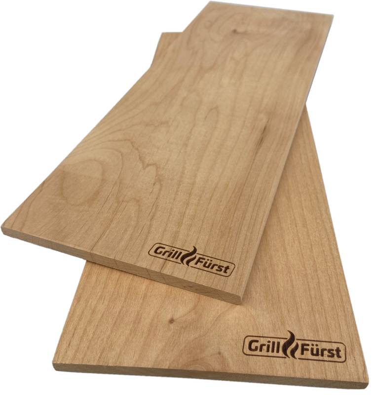 Grillfürst Räucherbretter Erle XL 40 x 15 x 1,1 cm 2er Set