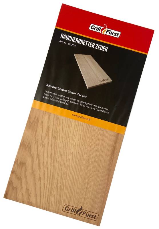 Grillfürst Räucherbretter Zeder XL 40 x 19,5 x 1,1 cm 2er Set