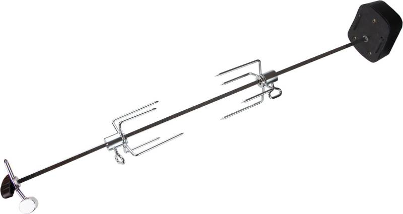 Grillfürst Universal Drehspieß / Rotisserie Set aus verchromtem Stahl mit Motor  für über 20 versch. Grillgeräte