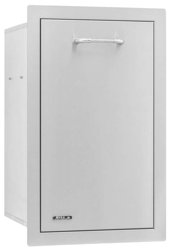 BULL Einbau Schublade Slim aus Edelstahl mit Mülleimer