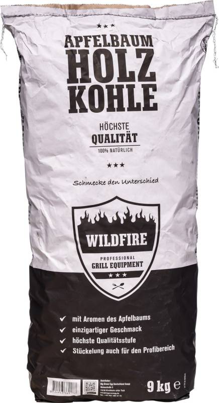 Big Green Egg Holzkohle Wildfire 9 kg - Apfelbaum