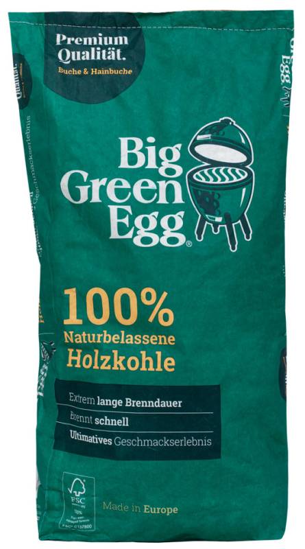 Big Green Egg Holzkohle 9 kg - 100% naturbelassen aus Buche und Hainbuche