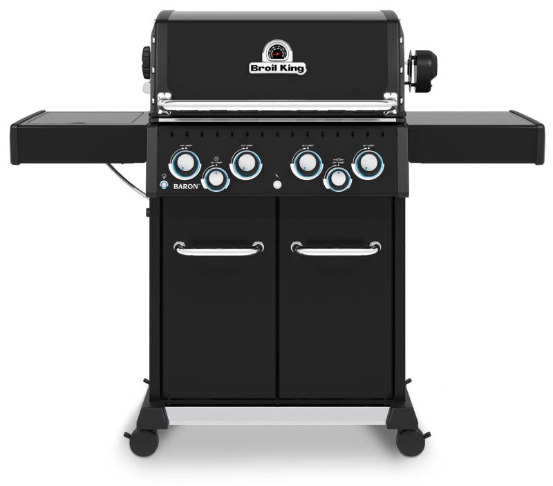 Broil King Baron 490 IR Shadow Gasgrill inkl. Drehspieß + Infrarot-Seitenbrenner - Modell 2025