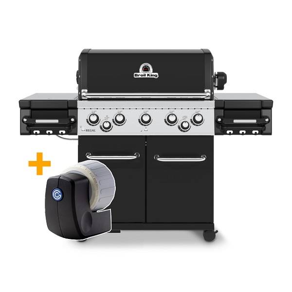 Broil King Regal 590 Black Gasgrill inkl. Drehspieß - SMART Deal inkl. Grillfürst Grill Control