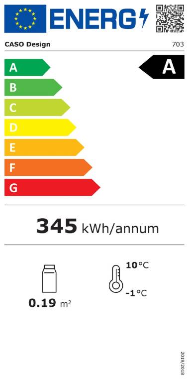 CASO Design Barbecue Cooler S-L - Outdoor-Kühlschrank (63 Liter) mit schwarzem Edelstahlgehäuse - Linksanschlag
