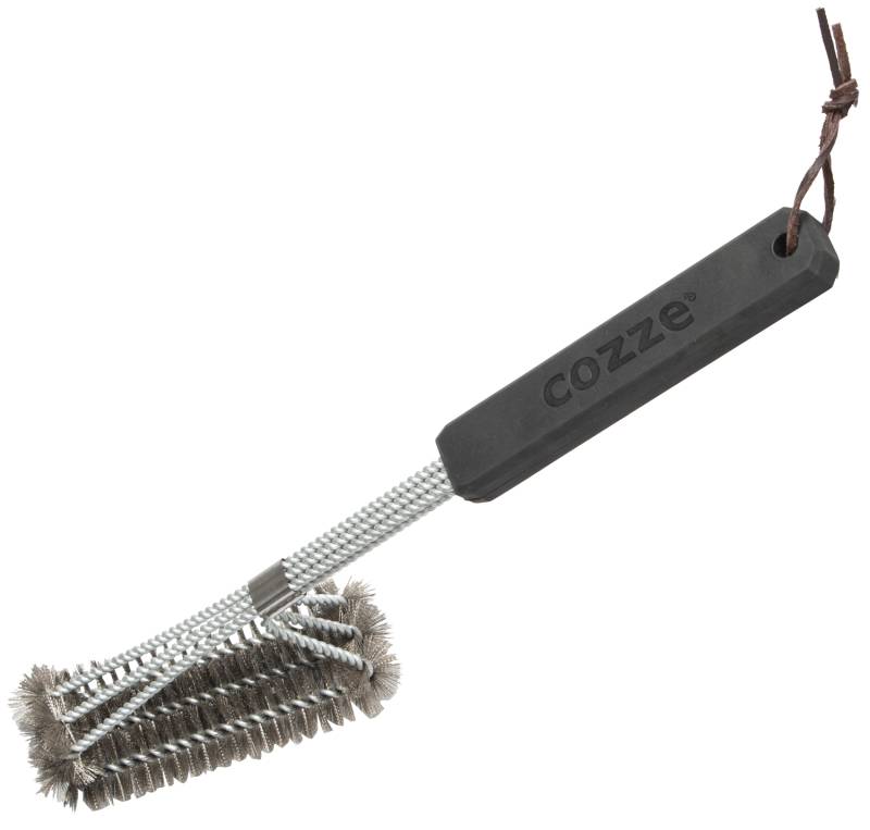 COZZE Grillbesteck Set mit Grillzange, Grillwender, Grillbürste und Grillhandschuhen
