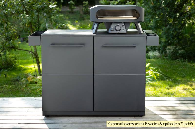 COZZE Outdoor Küche Elements - Schrank mit Türen, 110 cm inkl. Arbeitsplatte (HPL)