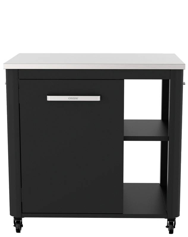 COZZE Outdoorküche: Schrankmodul 90 cm mit Edelstahl Arbeitsfläche