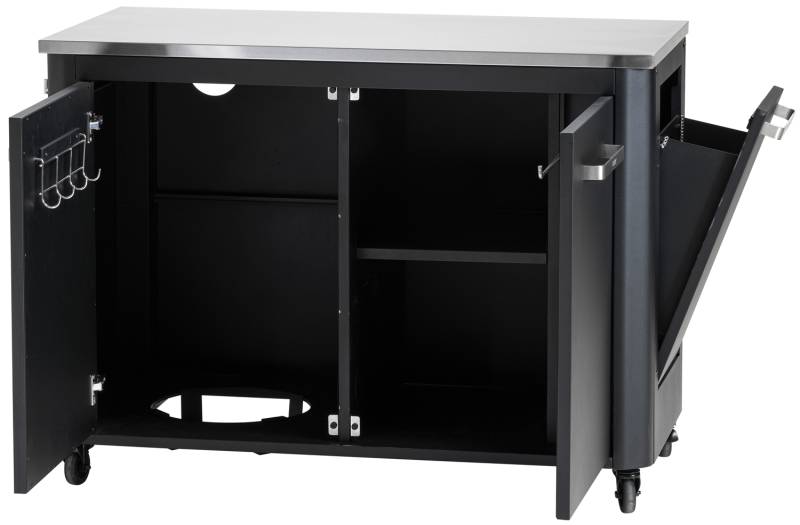 COZZE Outdoor Küche: Schrankmodul 2-türig mit Edelstahl Arbeitsfläche / 120 x 60 x 90 cm