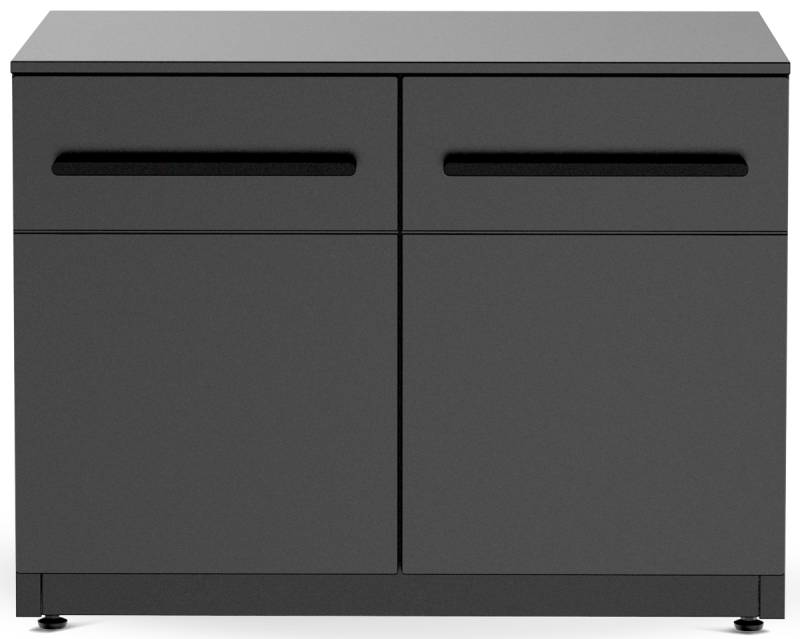 COZZE Outdoor Küche Elements - niedriger Schrank mit Türen, 90 cm inkl. Arbeitsplatte (Stahl)