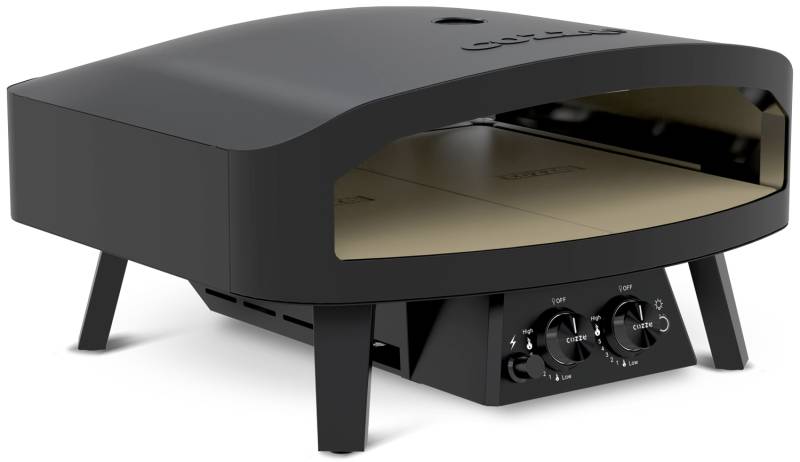 COZZE XXL Pizzaofen Gas CLASSIC Black Edition 60 cm (24") - doppelte Backfläche - inkl. Hitzeschild