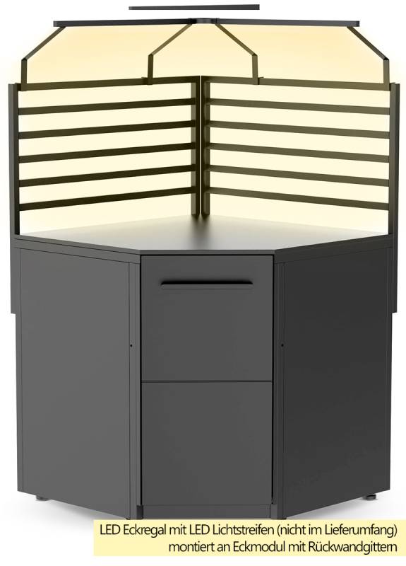 COZZE Outdoor Küche Elements - LED Halterung für Eck-Rückwand