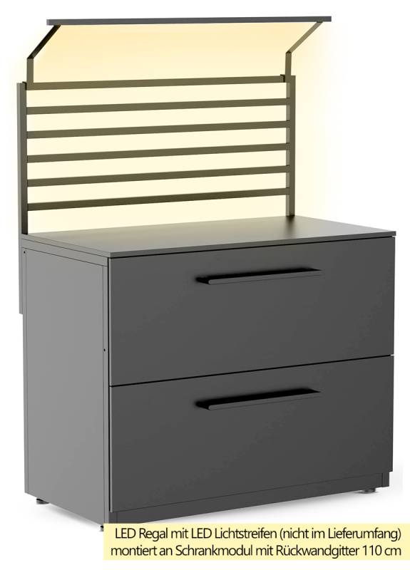 COZZE Outdoor Küche Elements - LED Halterung für Rückwand 110 cm