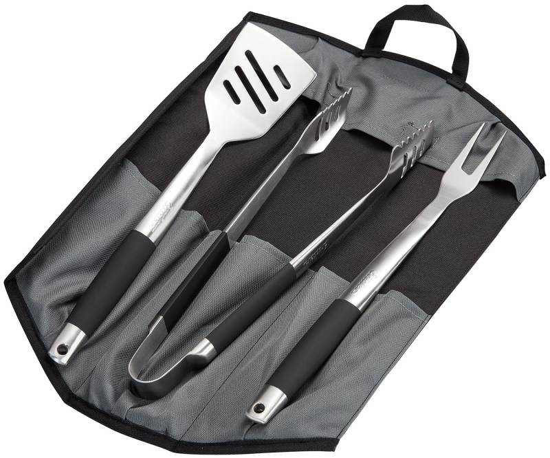 Enders Premium Grillbesteck Set aus Edelstahl / 3-teilig inkl. Tasche