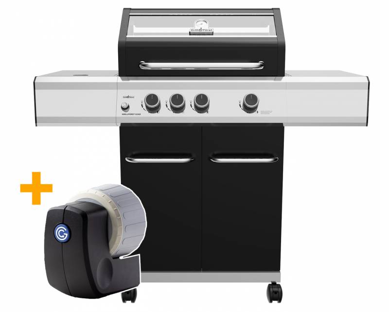 Grillfürst G310E Smart Grill Edition 3-Brenner Gasgrill mit Grill Control, Hochtemperaturbrenner und Edelstahl Rosten