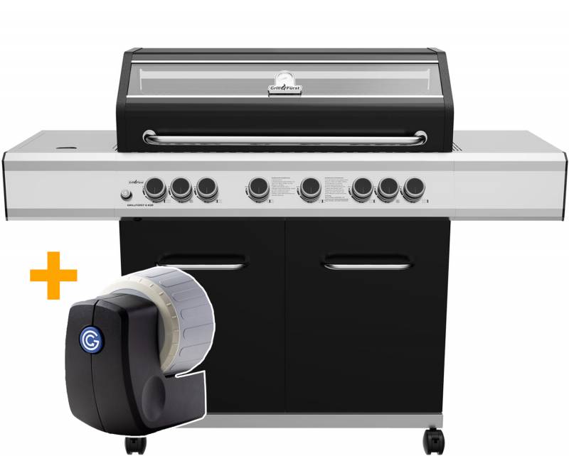 Grillfürst G620E Smart Grill Edition 6-Brenner Gasgrill mit Grill Control, Hochtemperaturbrenner, Heckbrenner und Edelstahl Rosten