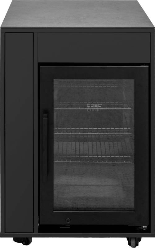 Grillfürst Moments Sideboard - Cocktailbar mit Kühlschrank, Apothekerschrank und Tür mit Staufach - Nero - 120 cm