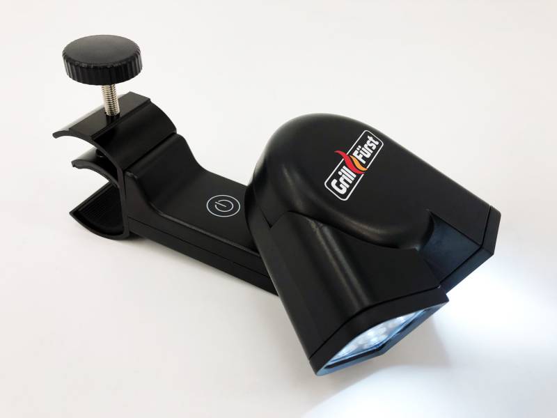 Grillfürst Universal LED Grilllampe / Grilllicht / Grifflicht - mit 2 schwenkbaren Leuchtköpfen