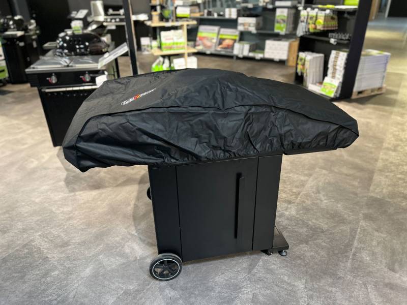 Grillfürst Quick Cover für Outdoorchef Arosa mit Blazing/Cooking Zone & Seitentisch - die schnelle Abdeckhaube für die Hochsaison