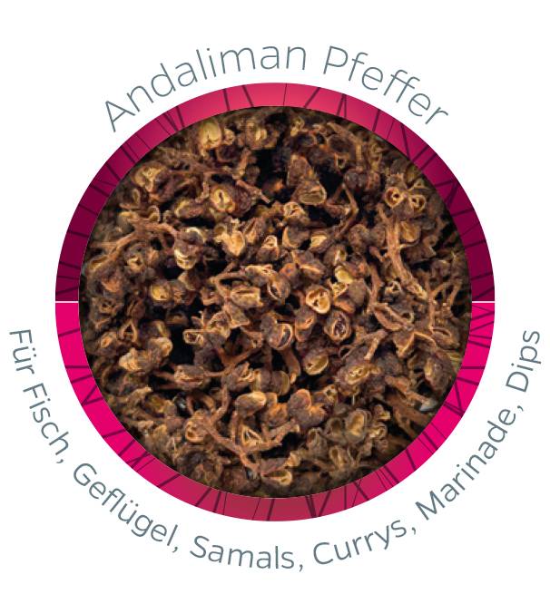 Grillfürst Andaliman Pfeffer - Keramikdose 15g - Inkl. Grillfürst Gewürzmühle