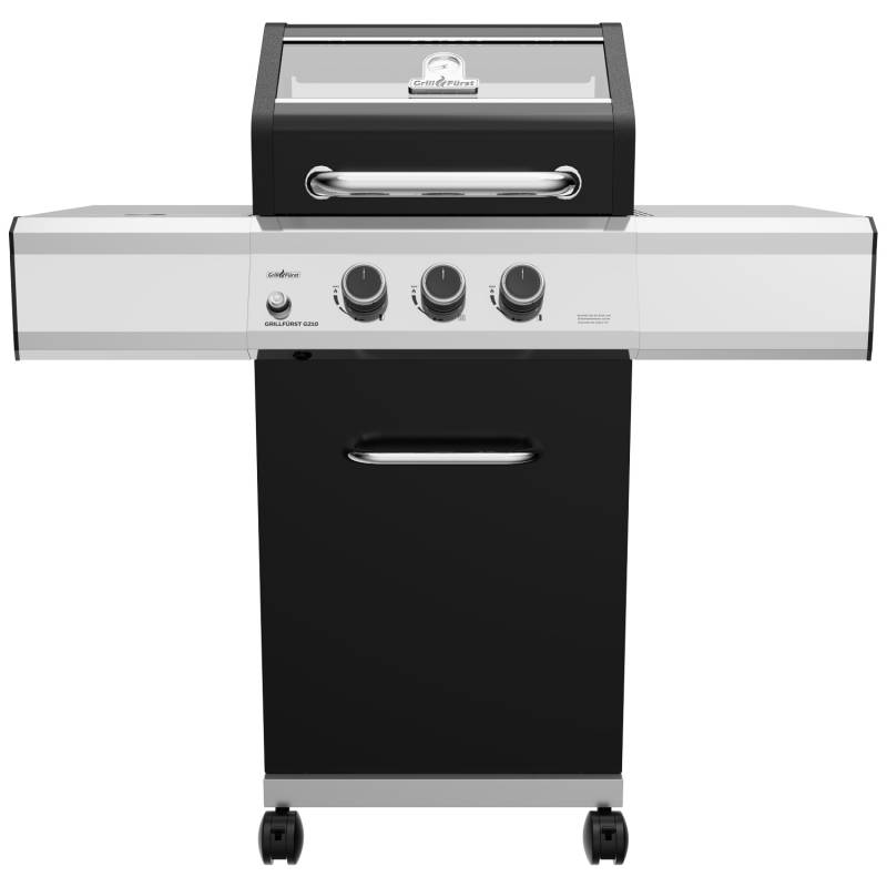 Grillfürst G210G 2-Brenner Gasgrill mit Hochtemperaturbrenner und Gusseisen Rosten