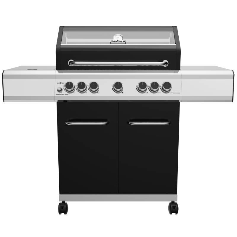 Grillfürst G520E 5-Brenner Gasgrill mit Hochtemperaturbrenner, Heckbrenner und Edelstahl Rosten