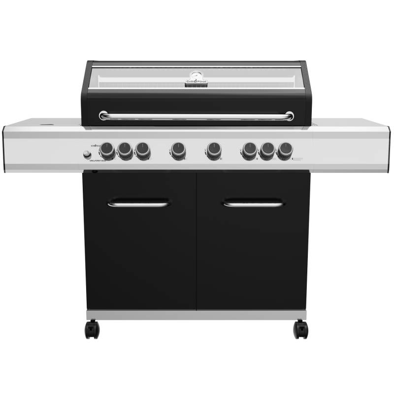 Grillfürst G620E 6-Brenner Gasgrill mit Hochtemperaturbrenner, Heckbrenner und Edelstahl Rosten