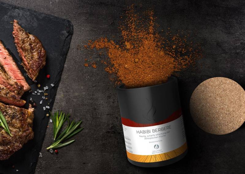 Grillfürst Habibi Berbere - Afrikanische Gewürzmischung - Keramikdose 75g