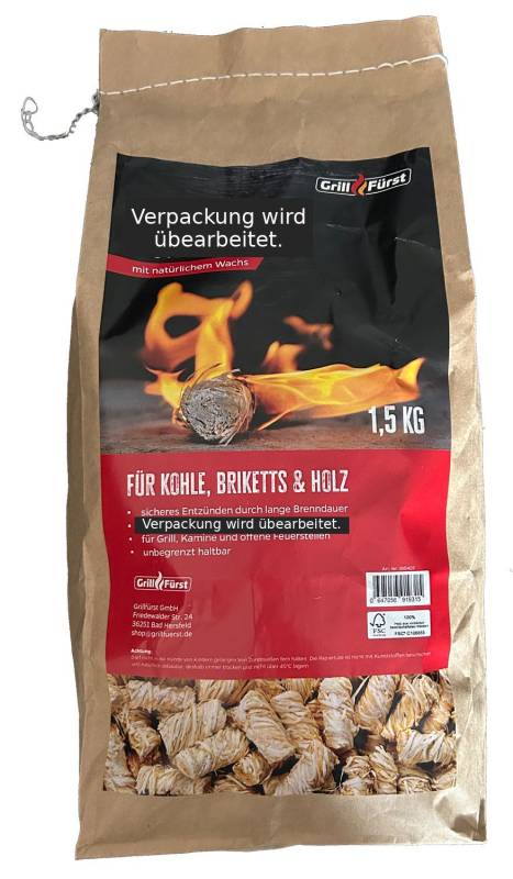 Grillfürst Grillanzünder - Anzünder aus Fichtenholzwolle - 1,5 kg