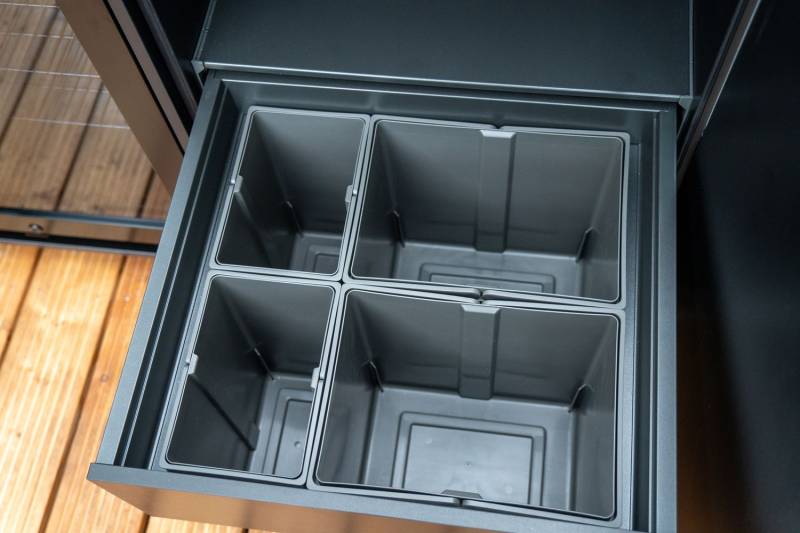 Grillfürst Moments Innenschubkasten mit Mülleimer - Set - inkl. 2 x 17L + 2 x 8L Behälter
