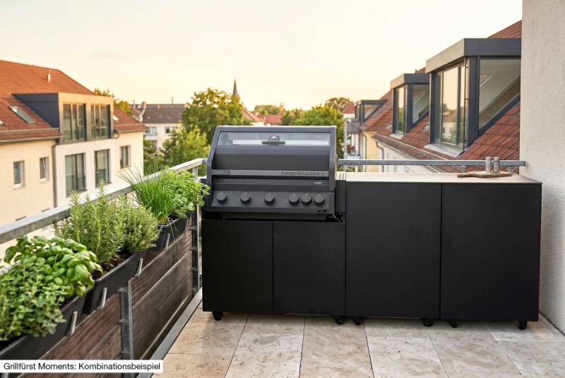 Grillfürst Moments Grillschrank für Kamado Grill, Nero