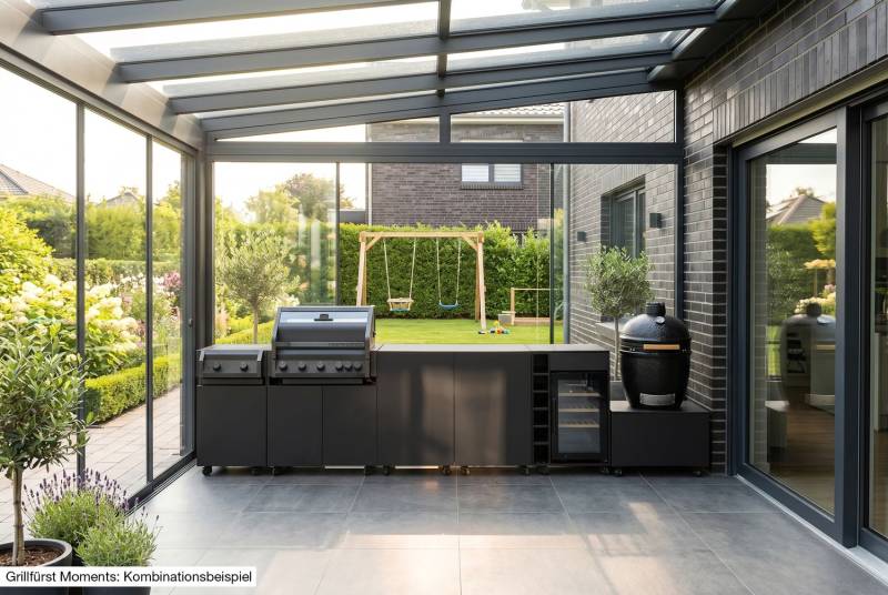 Grillfürst Moments Grillschrank für Kamado Grill, Nero