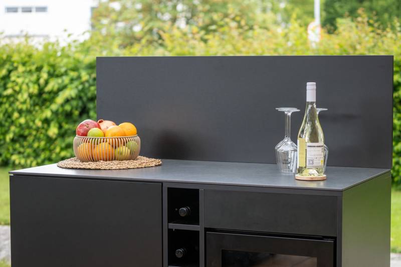 Grillfürst Moments Rückwand, Nero, 120 x 40 cm
