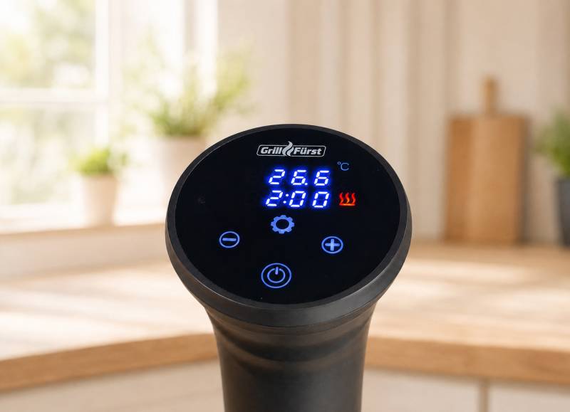 Grillfürst Sous Vide Stick - 1100 Watt, mit Timer und Touchdisplay