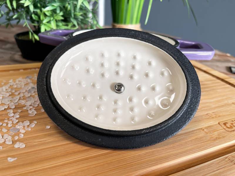 Grillfürst Dutch Oven Sternentöpfchen / Gusseisen Bräter - emailliert - XS - lila