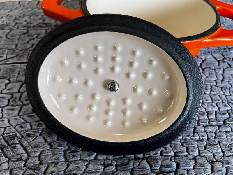 Grillfürst Dutch Oven Sternentöpfchen / Gusseisen Bräter - emailliert - XS - orange