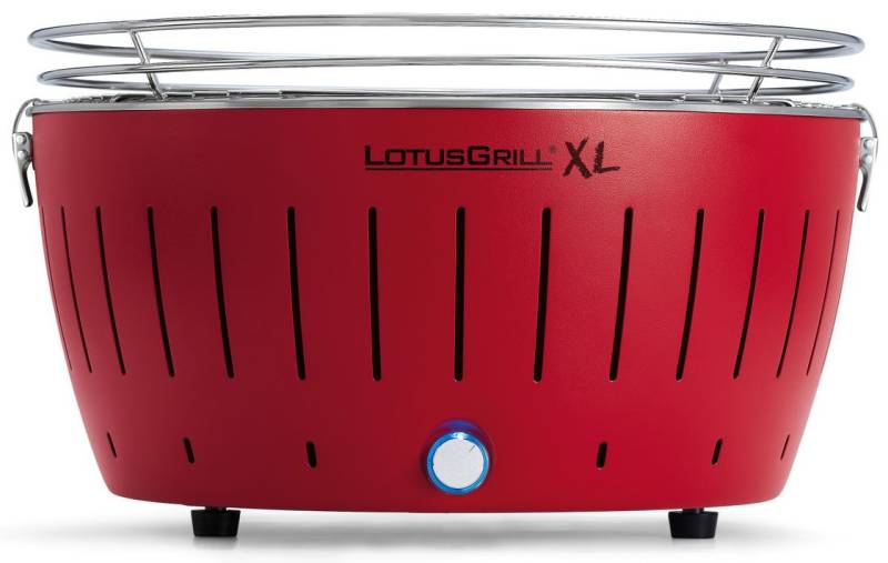 LotusGrill XL - Holzkohle Tischgrill - Feuerrot inkl. Tasche