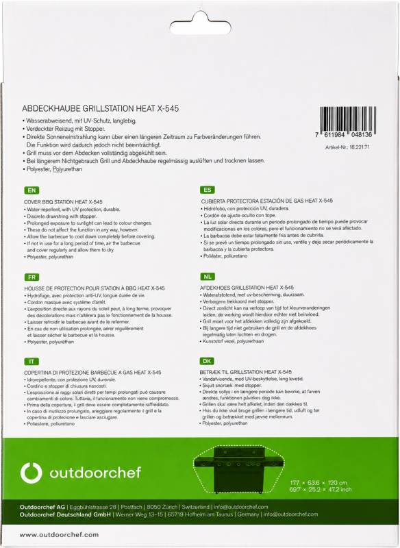 Outdoorchef HEAT Abdeckhaube HEAT X-545 RB Grillstation